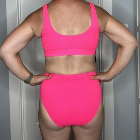 Zyia Fuchsia Maren Hi-waisted Bikini Bottom - Picture 3 of 4